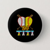 Titi Of Both Half Baseball Softball Ice Cream Drip Button (Vorderseite)
