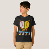 Titi Of Both Half Baseball Softball Ice Cream Drip T-Shirt (Vorne ganz)