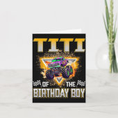 Titi Of The Birthday Boy Monster Truck Birthday Fa Karte (Vorderseite)
