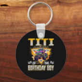 Titi Of The Birthday Boy Monster Truck Birthday Fa Schlüsselanhänger (Vorderseite)