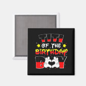 Titi Of The Birthday Boy Shirt Matching Fun Aunt & Magnet (Vorderseite/Rückseite)