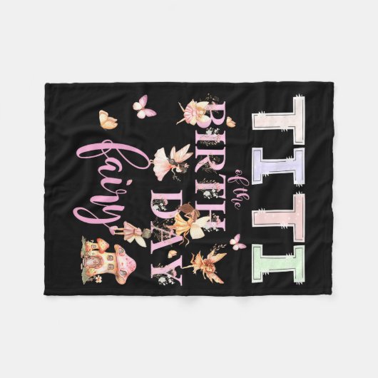 Titi Of The Birthday Fairy Birthday Girl Magical F Fleecedecke (Vorderseite (Horizontal))