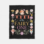 Titi Of The Fairy One 1st Birthday Girl Family Mat Fleecedecke (Vorderseite)