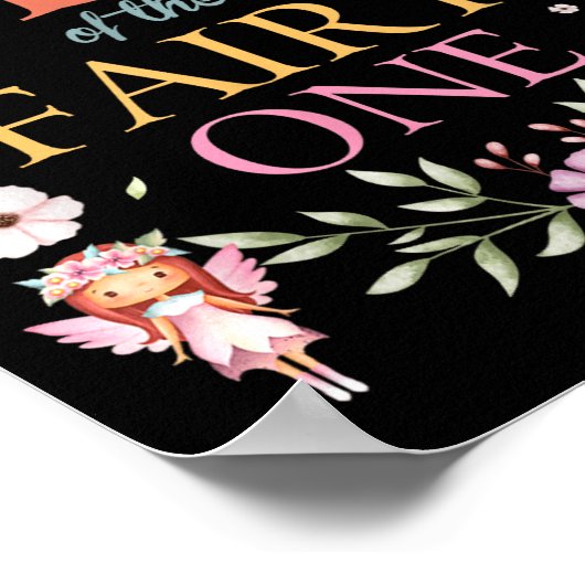 Titi Of The Fairy One 1st Birthday Girl Family Mat Poster (Ecke)