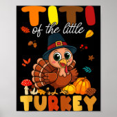Titi Of The Little Turkey Thanksgiving Baby Shower Poster (Vorne)