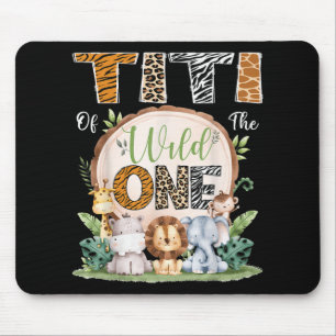 Titi of the Wild One 1. Geburtstag Safari Jungle W Mousepad