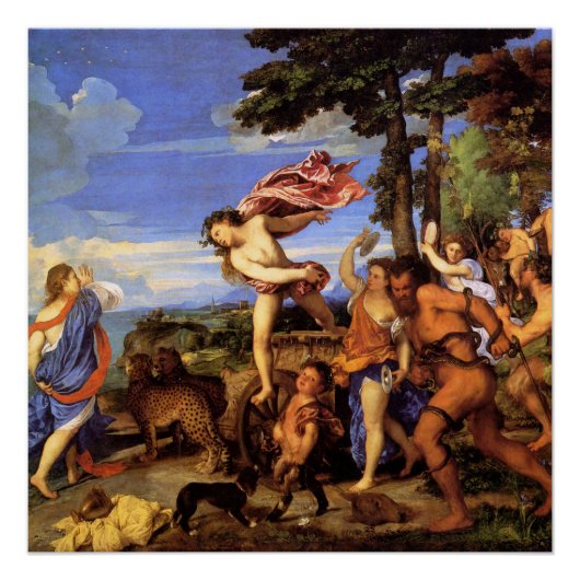 Titian Bacchus und Ariadne Poster (Vorderseite)