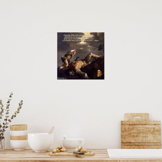Titian David & Goliath & Quote Poster (Küche)