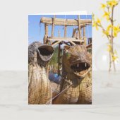 titicaca Bootsgesichter Karte (Gelbe Blume)