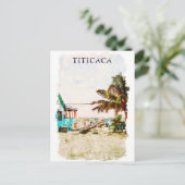 Titicaca Lake Beach Landschaft Südamerika Postkarte (Stehend Vorderseite)