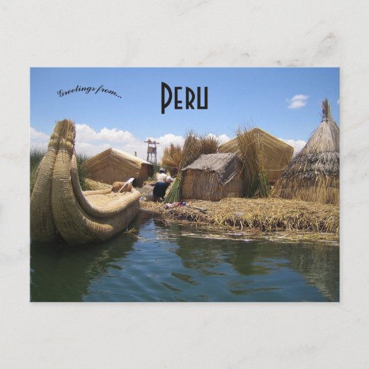 Titicaca-See Peru Postkarte (Vorderseite)