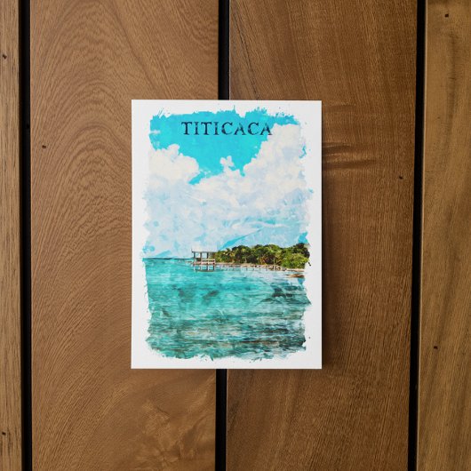 Titicaca Seeblick Postkarte