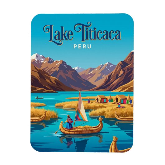 Titicacasee Peru Magnet (Vertikal)