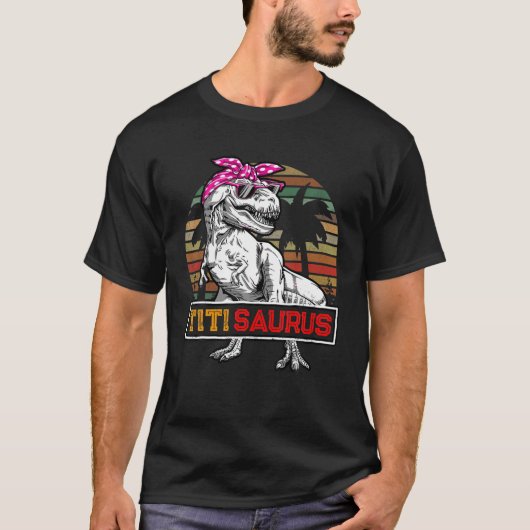 Titisaurus T Rex Dinosaur Titi Saurus Familienmatt T-Shirt (Vorderseite)