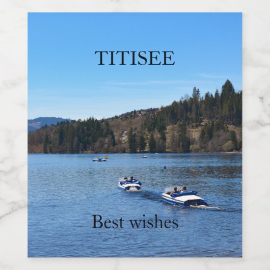 Titisee im Schwarzwald Weinetikett (Einzelnes Label)