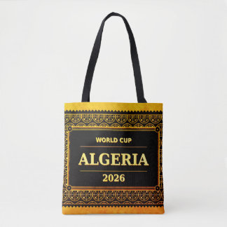 TITLE: Algeria Football Fan 2026 Black Gold Luxury Tasche