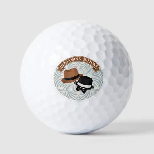 Title Benjamin buttons vintage gentleman style nov Golfball (Vorderseite)
