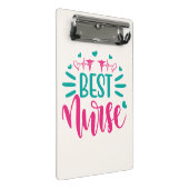 TITLE  Best Nurse Mini Clipboard – Personalized Me Klemmbrett (Schrägansicht)