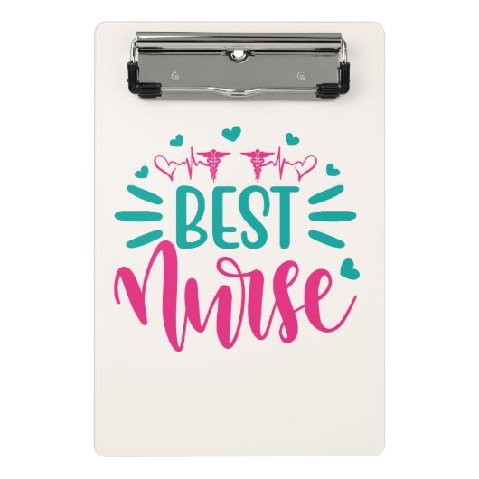 TITLE  Best Nurse Mini Clipboard – Personalized Me Klemmbrett (Vorderseite)