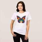 Title Colorful Quilling Butterfly T-Shirt Tri-Blend Shirt (Vorderseite voll)