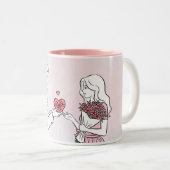 Title: First Valentine’s Day Together Personalized Zweifarbige Tasse (VorderseiteRechts)