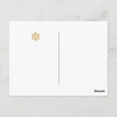 Title: Happy Holidays Elegant Navy Gold Christmas  Postkarte (Rückseite)