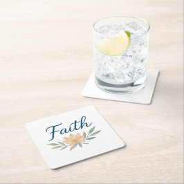 Title: Hold Faith Close — Light Always Returns Rechteckiger Pappuntersetzer