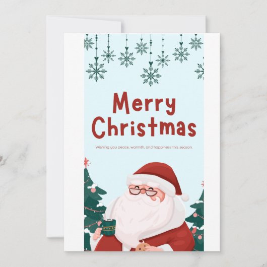 Title: Merry Christmas 3D Santa Greeting Card Karte (Vorderseite)