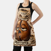 Title morning sleepy coffee bean funny relatable b schürze (InSitu)