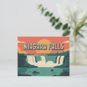 Title: Niagara Falls Sunset Postkarte (Stehend Vorderseite)