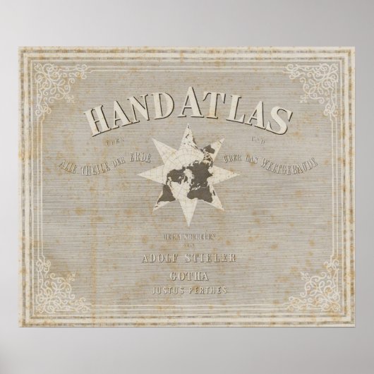 Title Page Hand Atlas of parts of Earth Poster (Vorne)