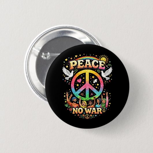 Title: Peace Over War Button (Vorne & Hinten)