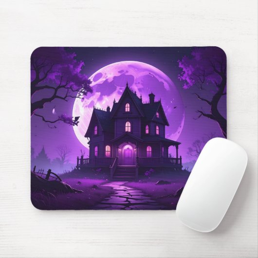 Title: Purple Moon Haunted Mansion Mousepad (Mit Mouse)