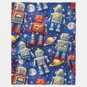Title space robots Galactic voyage super soft plus Fleecedecke (Vorderseite)