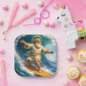 Title surfing Moses biblical art party paper plate Pappteller (Party)