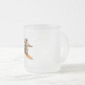 Title surfing Moses funny biblical art frosted gla Mattglastasse (VorderseiteRechts)