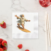 Title surfing Moses funny biblical art party paper Serviette (Beispiel)