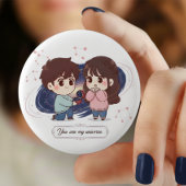 Title: "You Are My Universe" Cute Couple Proposing Button