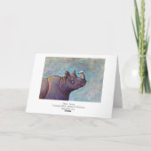 Titled: Gossip - Rhinoceros bird art Karte (Rückseite)