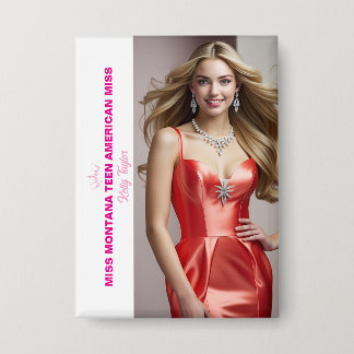 Titleholder Photo Button for Pageants - Rectangle