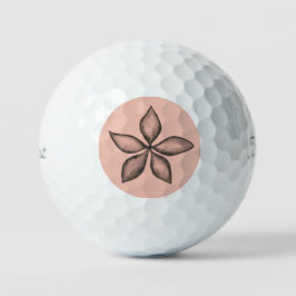 Titleist 2023 Pro V1 Schwarze Blume auf Rosa Golfball
