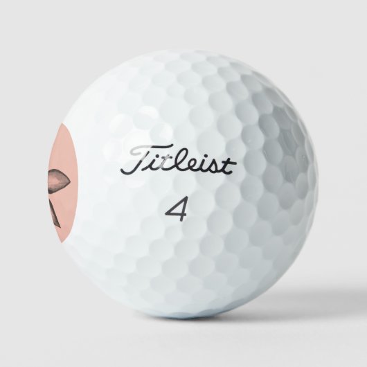 Titleist 2023 Pro V1 Schwarze Blume auf Rosa Golfball (Logo)