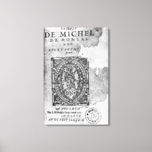 Titlepage der Erstausgabe von 'Essais Leinwanddruck