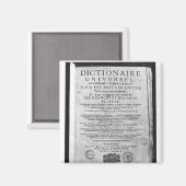 Titlepage "Dictionnaire Universel" von Magnet (Vorderseite/Rückseite)