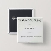 Titlepage die Traumdeutung durch Sigmund Freud Button (Vorne & Hinten)