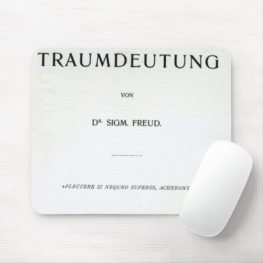 Titlepage die Traumdeutung durch Sigmund Freud Mousepad (Mit Mouse)