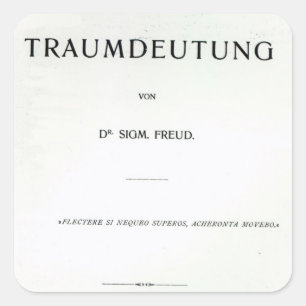 Titlepage die Traumdeutung durch Sigmund Freud Quadratischer Aufkleber