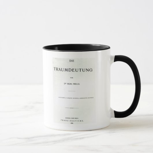 Titlepage die Traumdeutung durch Sigmund Freud Tasse (Rechts)
