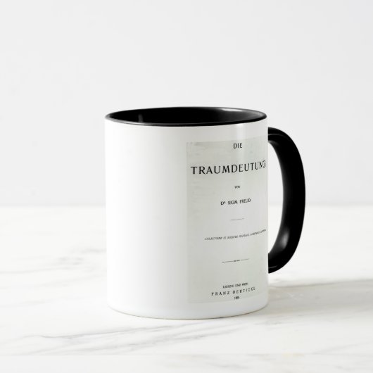 Titlepage die Traumdeutung durch Sigmund Freud Tasse (VorderseiteRechts)