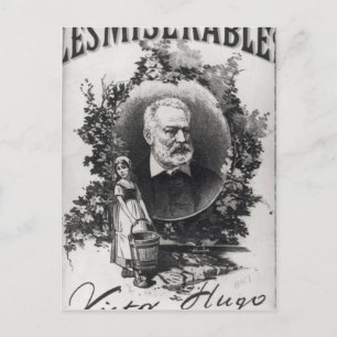 Titlepage first edition of 'Les Miserables' Postkarte